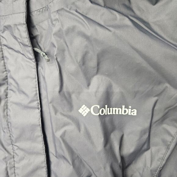 Columbia Jacket Women Small Black Hooded Windbreaker Rain Coat Omni Tech - Picture 2 of 10